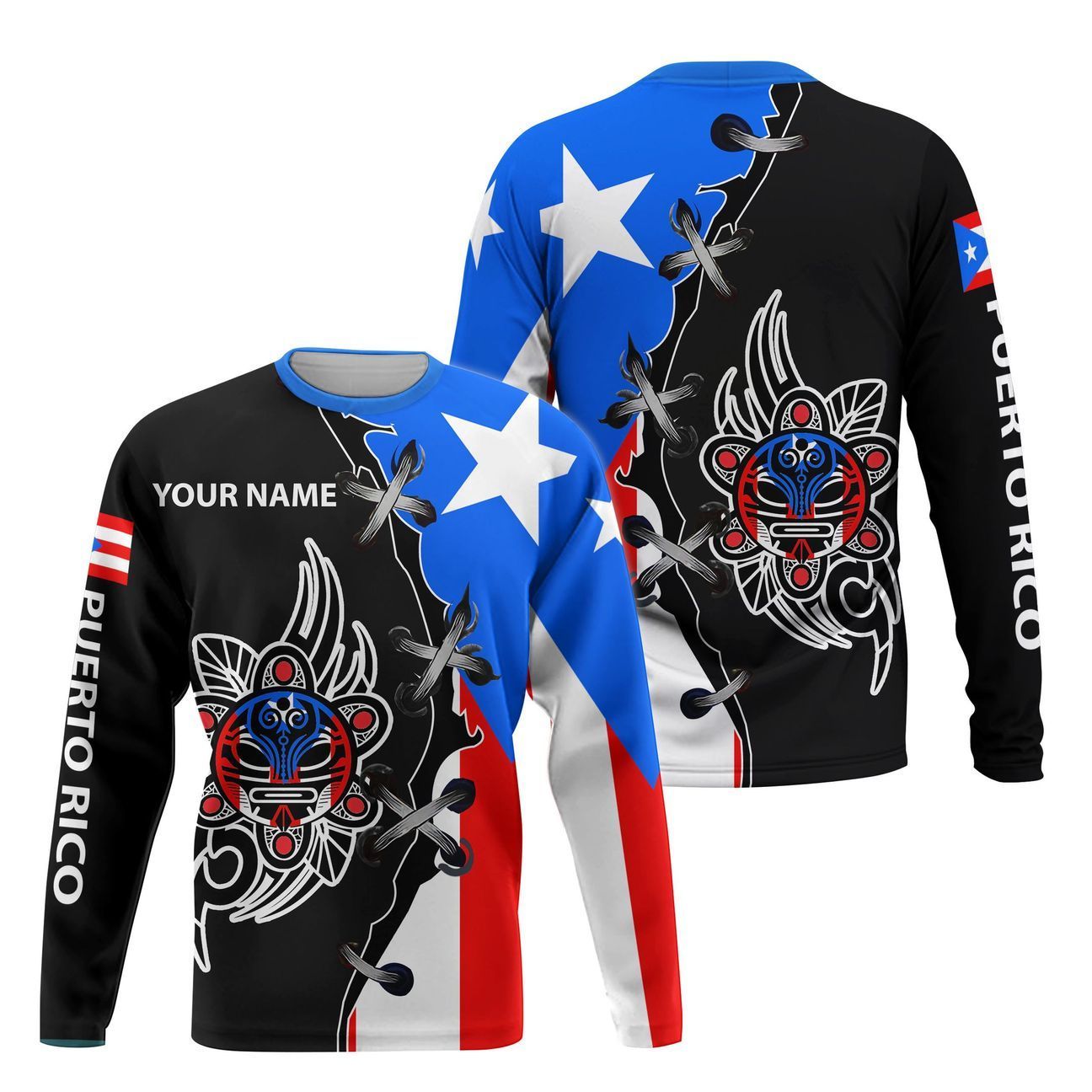Puerto Rico Sol Taino Tribal Customize Name Shirts For Men And Women TQH20062203