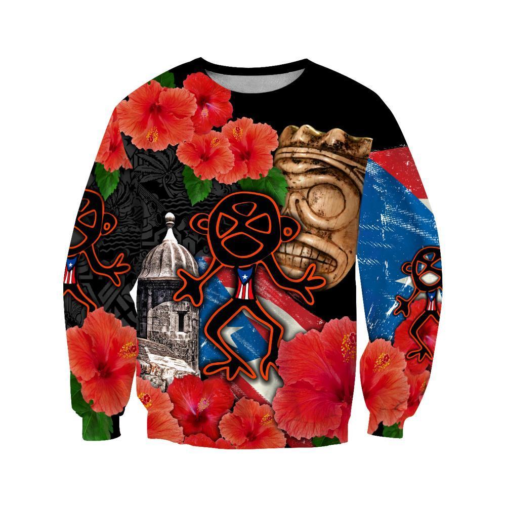 Puerto Rico Sol Taino With Maga Flower Shirts JJ19062002