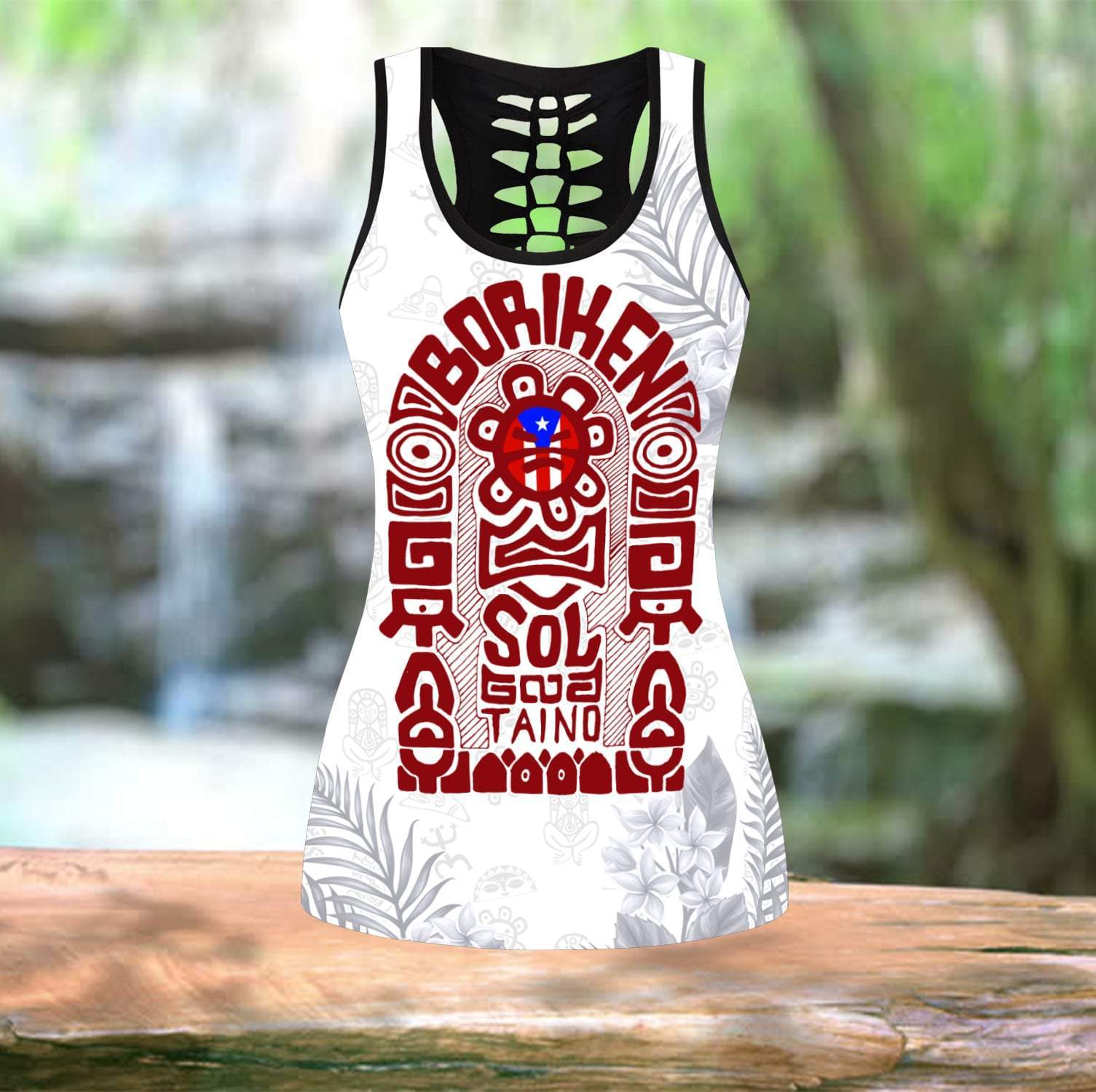 Puerto Rico Reb Sol Taino With White Color Combo Outfit QB06232005S