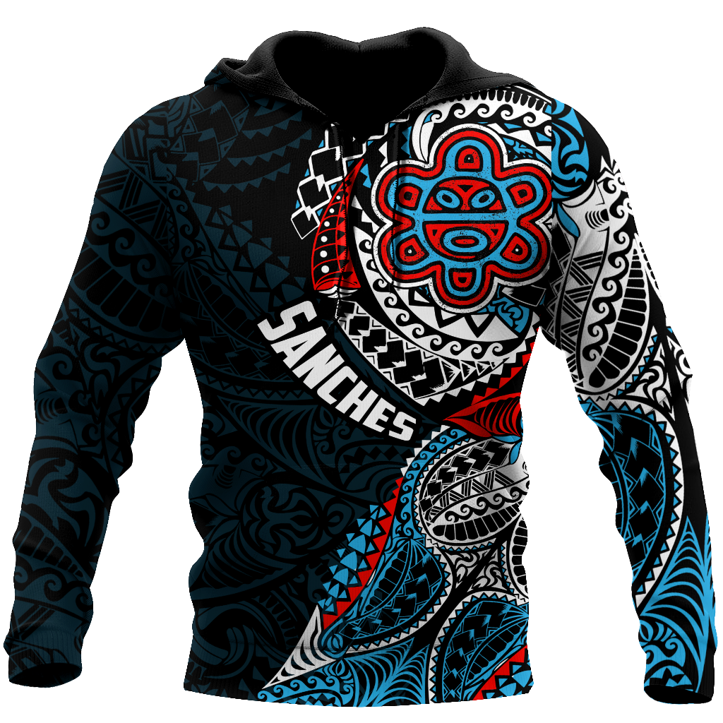 Customize Name Puerto Rico Tattoo Hoodie For Men And Women MH07022106