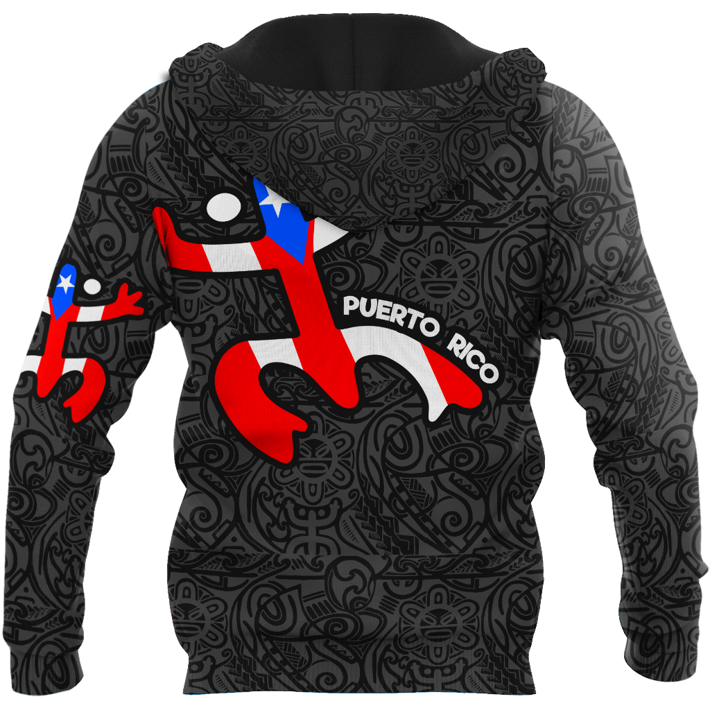 Custom Name Taino Tattoo Puerto Rico Hoodie For Men And Women MH16032106