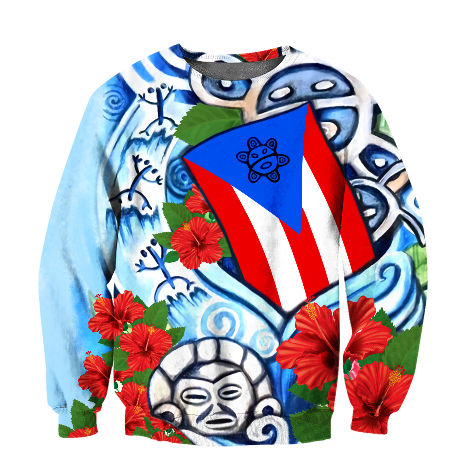 Puerto Rico Sol Taino Art Painting Shirt QB06202004
