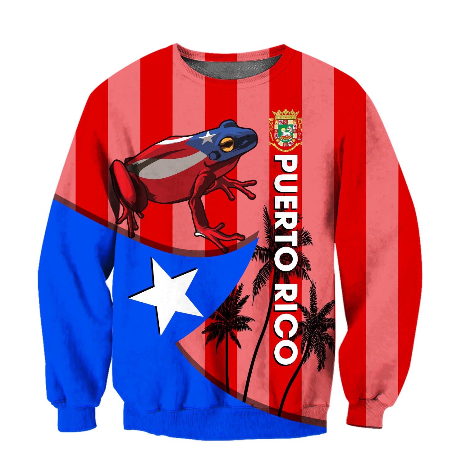 Puerto Rico Caribbean Frog Shirts TH20061608S