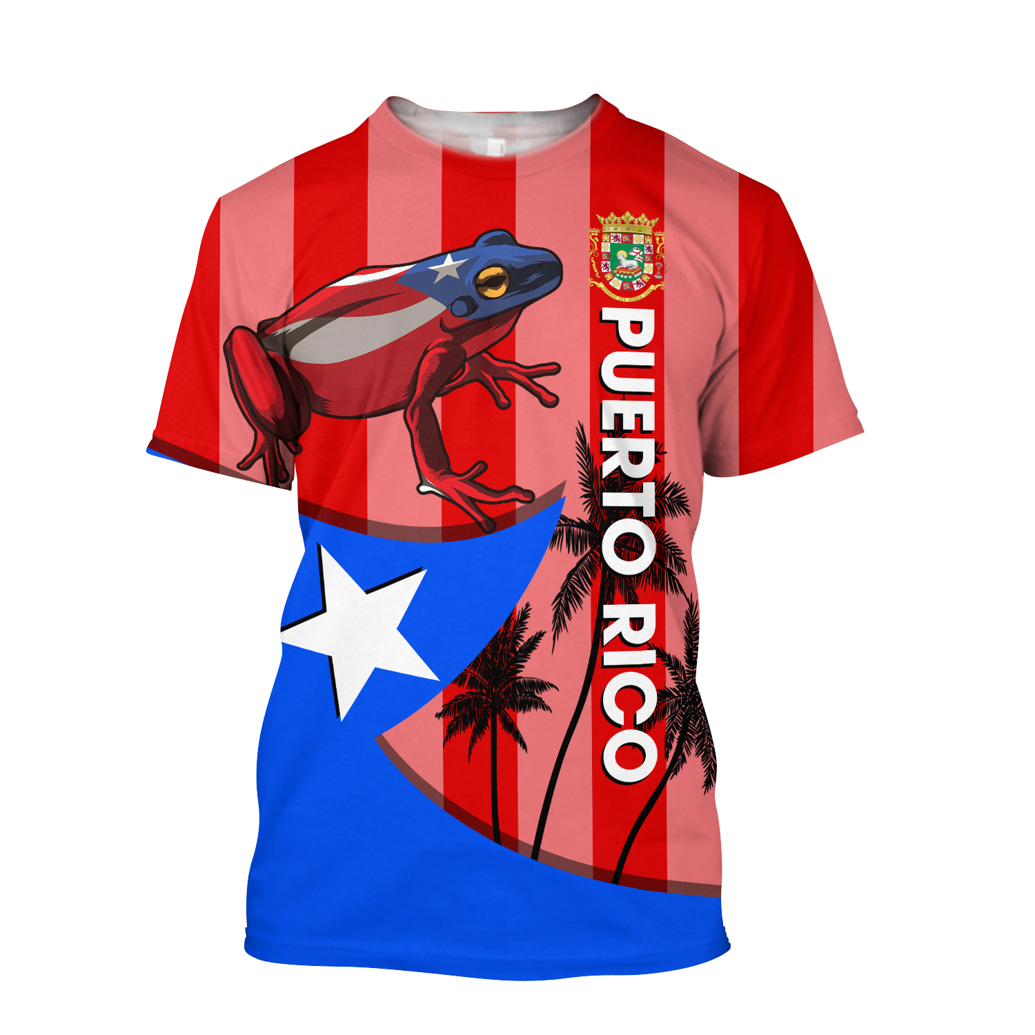 Puerto Rico Caribbean Frog Shirts TH20061608S