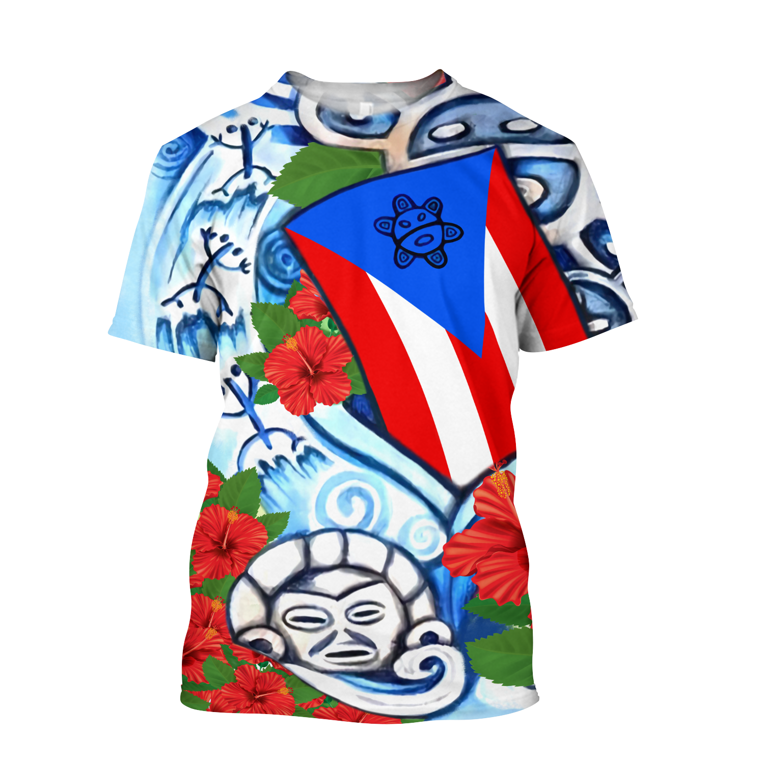Puerto Rico Sol Taino Art Painting Shirt QB06202004