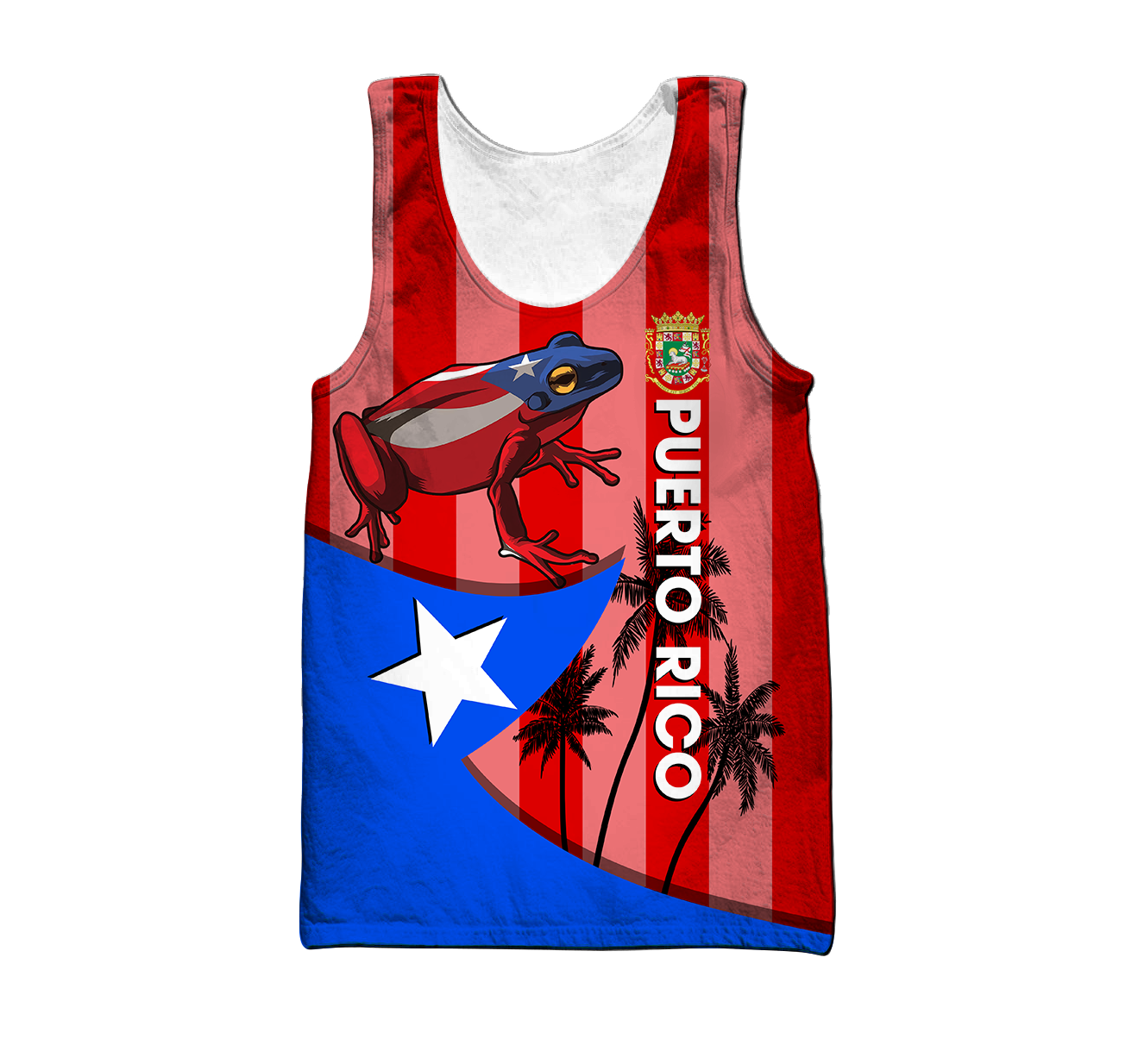 Puerto Rico Caribbean Frog Shirts TH20061608S