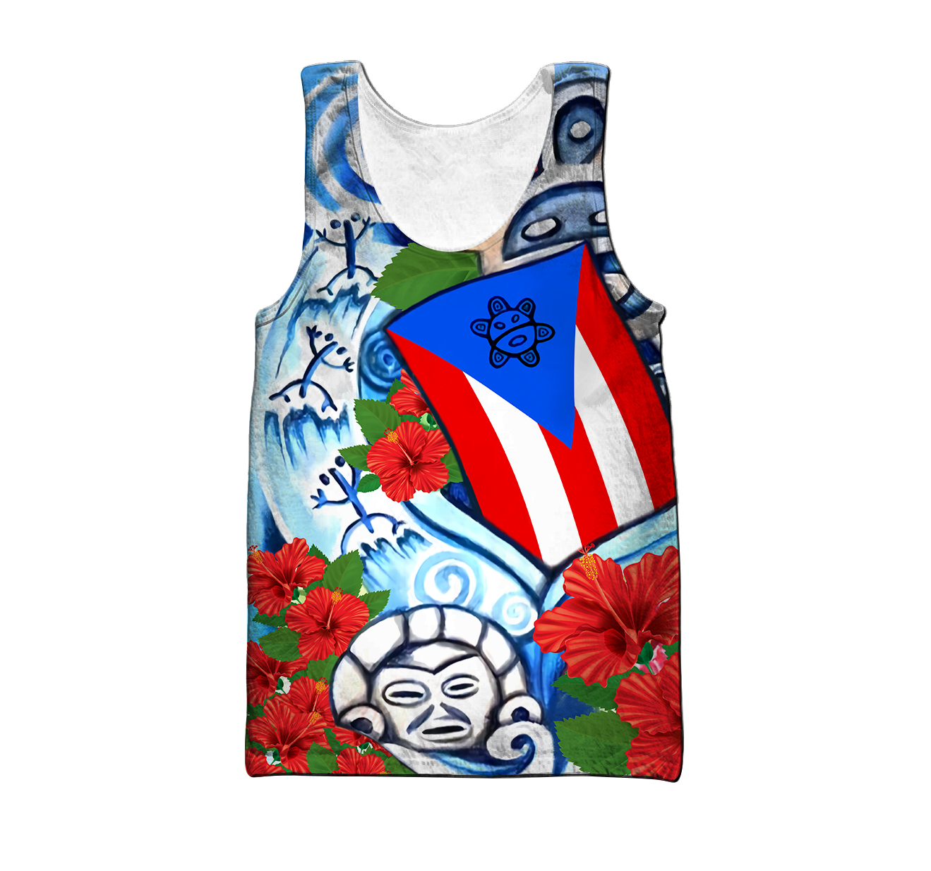 Puerto Rico Sol Taino Art Painting Shirt QB06202004