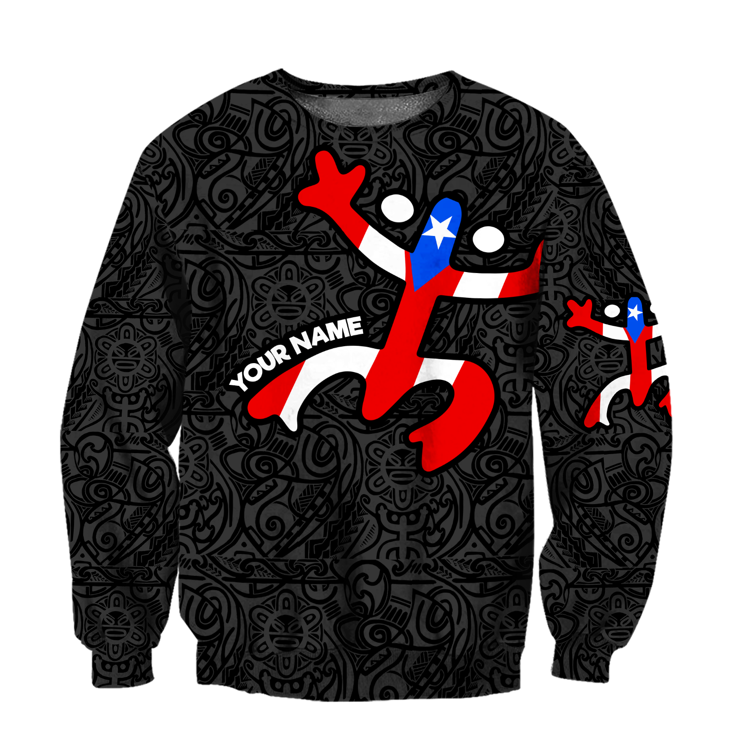 Custom Name Taino Tattoo Puerto Rico Hoodie For Men And Women MH16032106