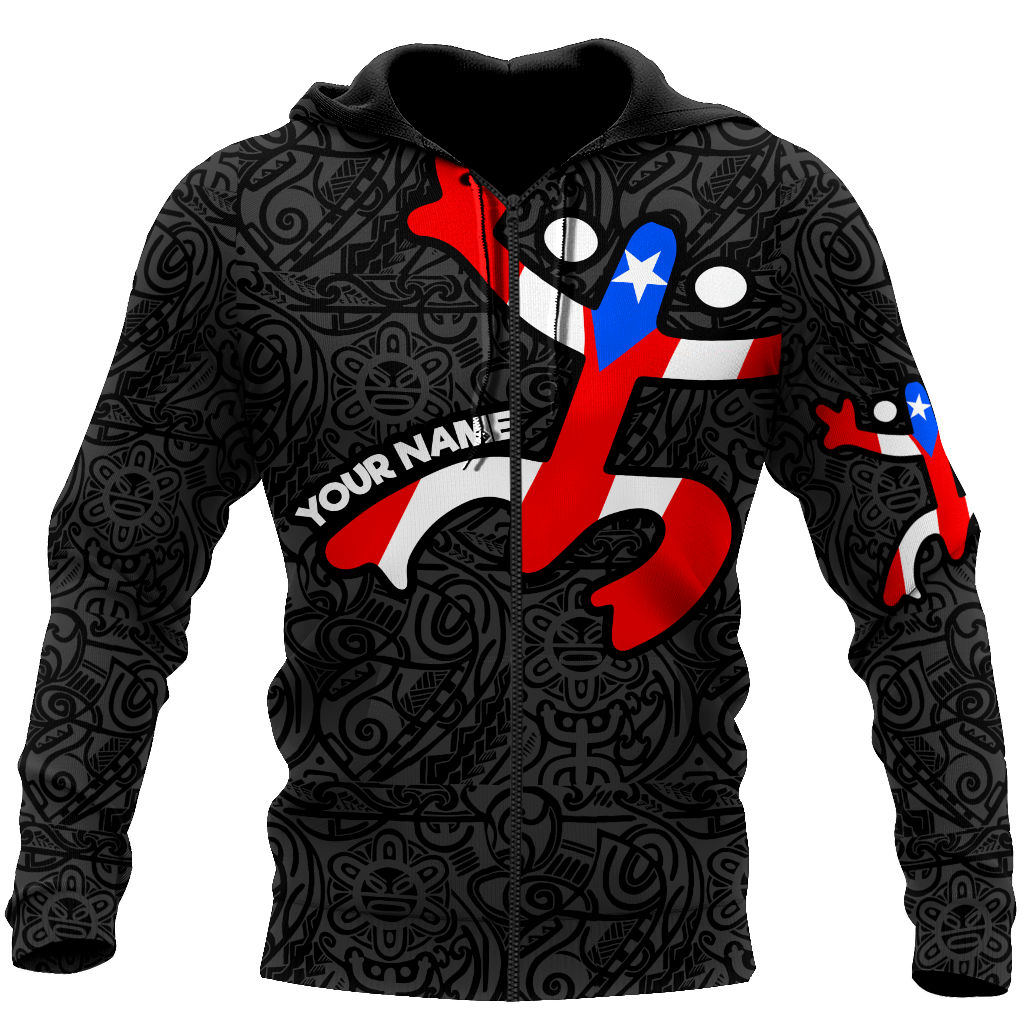 Custom Name Taino Tattoo Puerto Rico Hoodie For Men And Women MH16032106