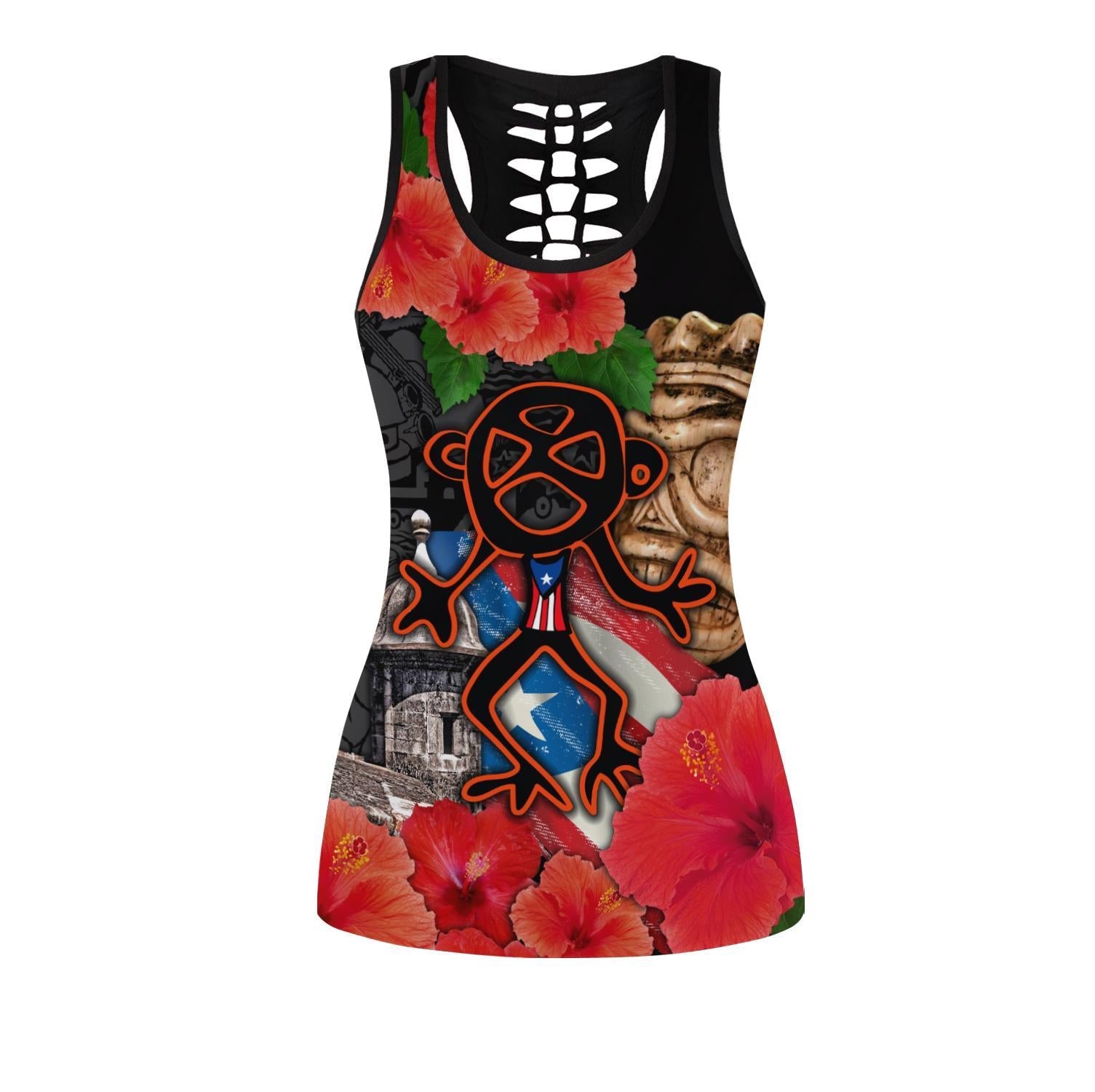 Puerto Rico Sol Taino With Maga Flower Combo Outfit MH04092103-TQH