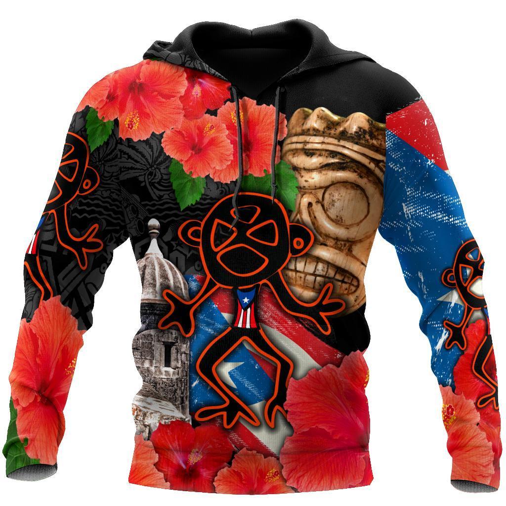 Puerto Rico Sol Taino With Maga Flower Shirts JJ19062002