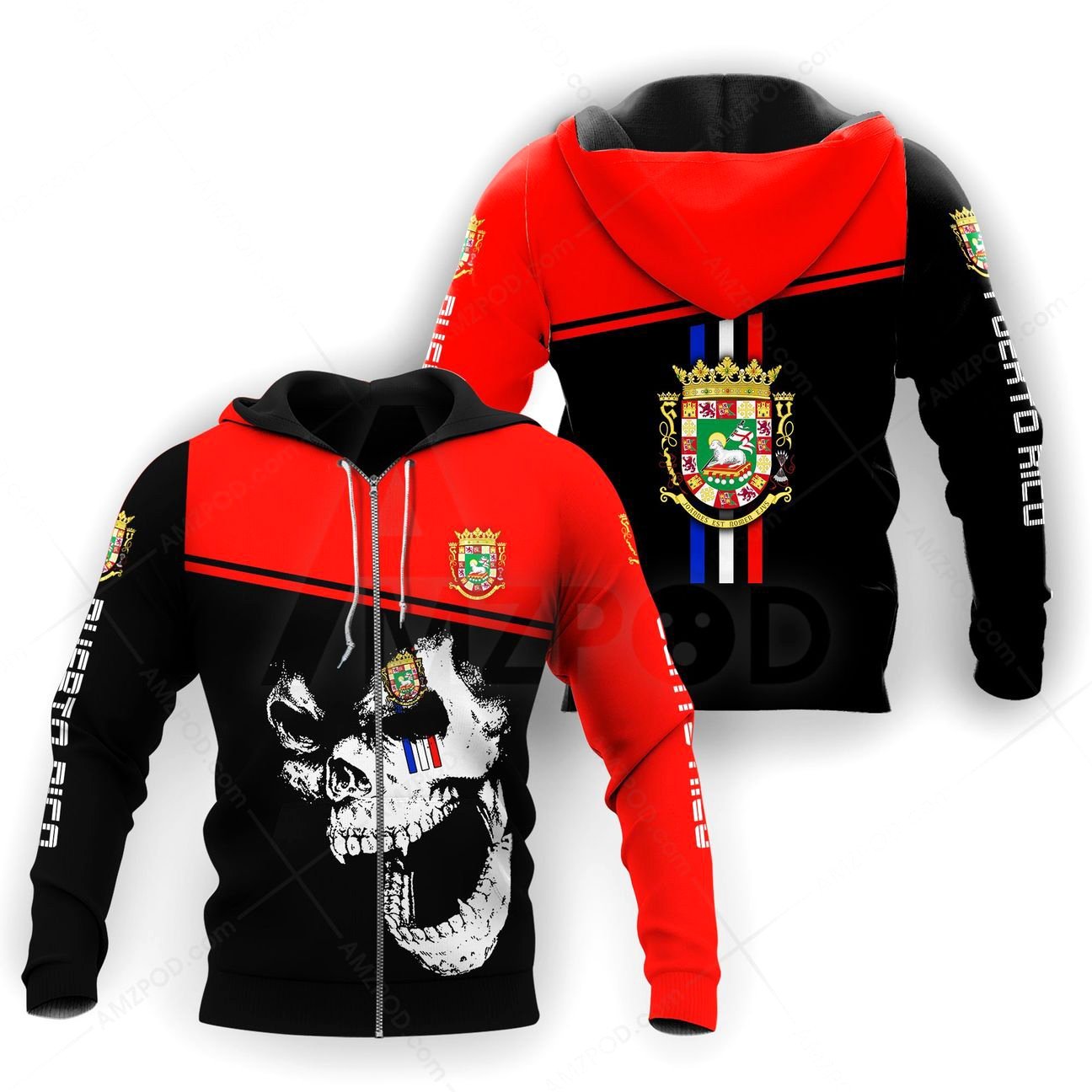 Puerto Rico Fabulous Skulls Shirt TQH20061803