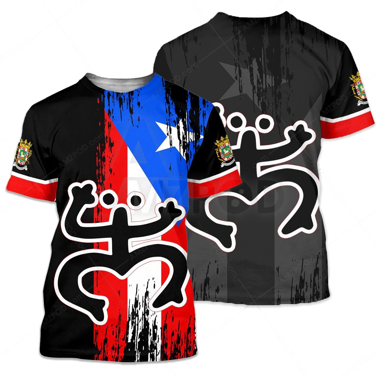 Puerto Rico Sol Taino Frog Shirt TQH20061806