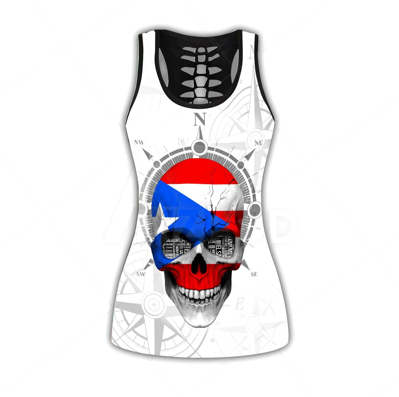 Puerto Rico Flag Skull Combo Outfit TH20061706
