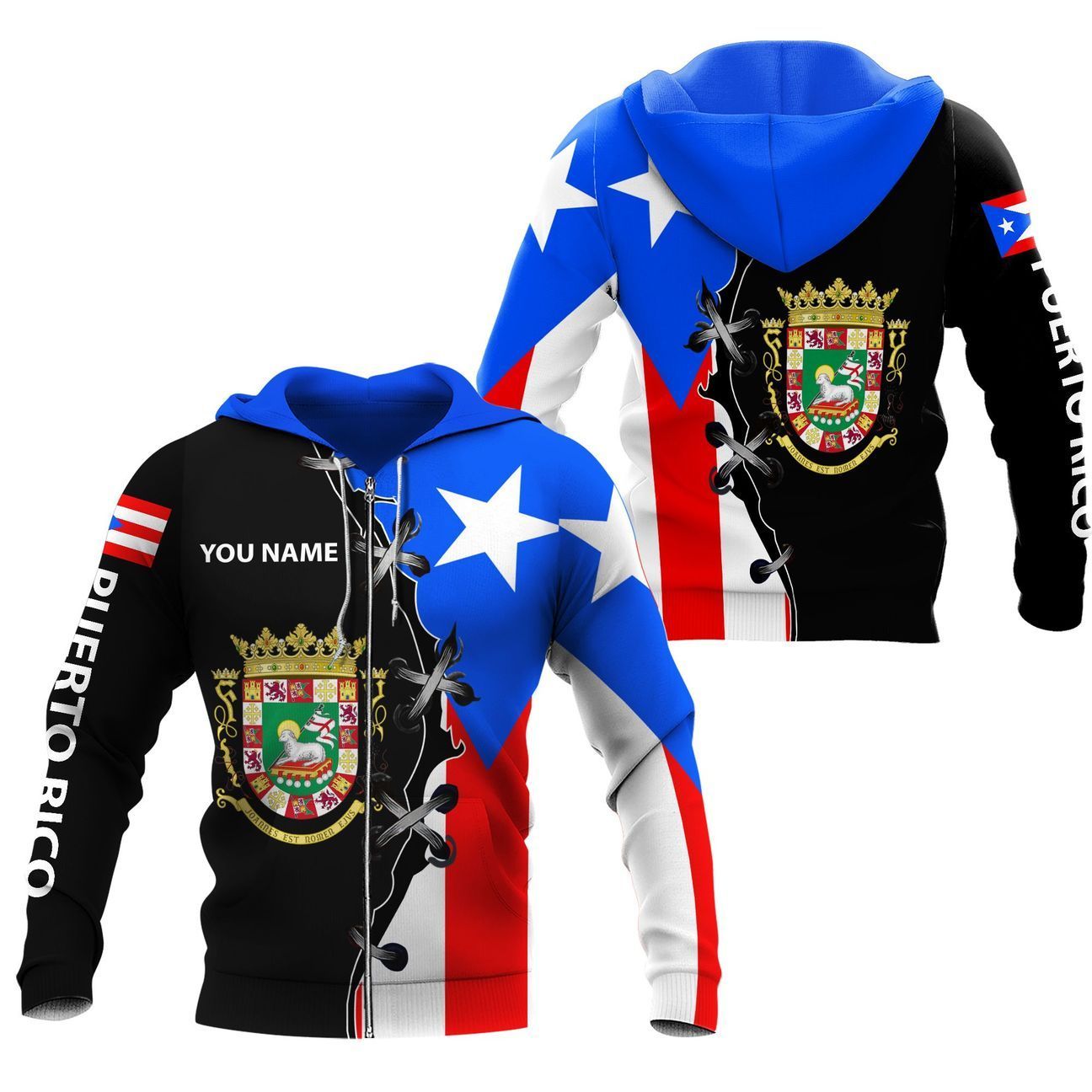 Puerto Rico Coat Of Arms Customize Name TQH20062401