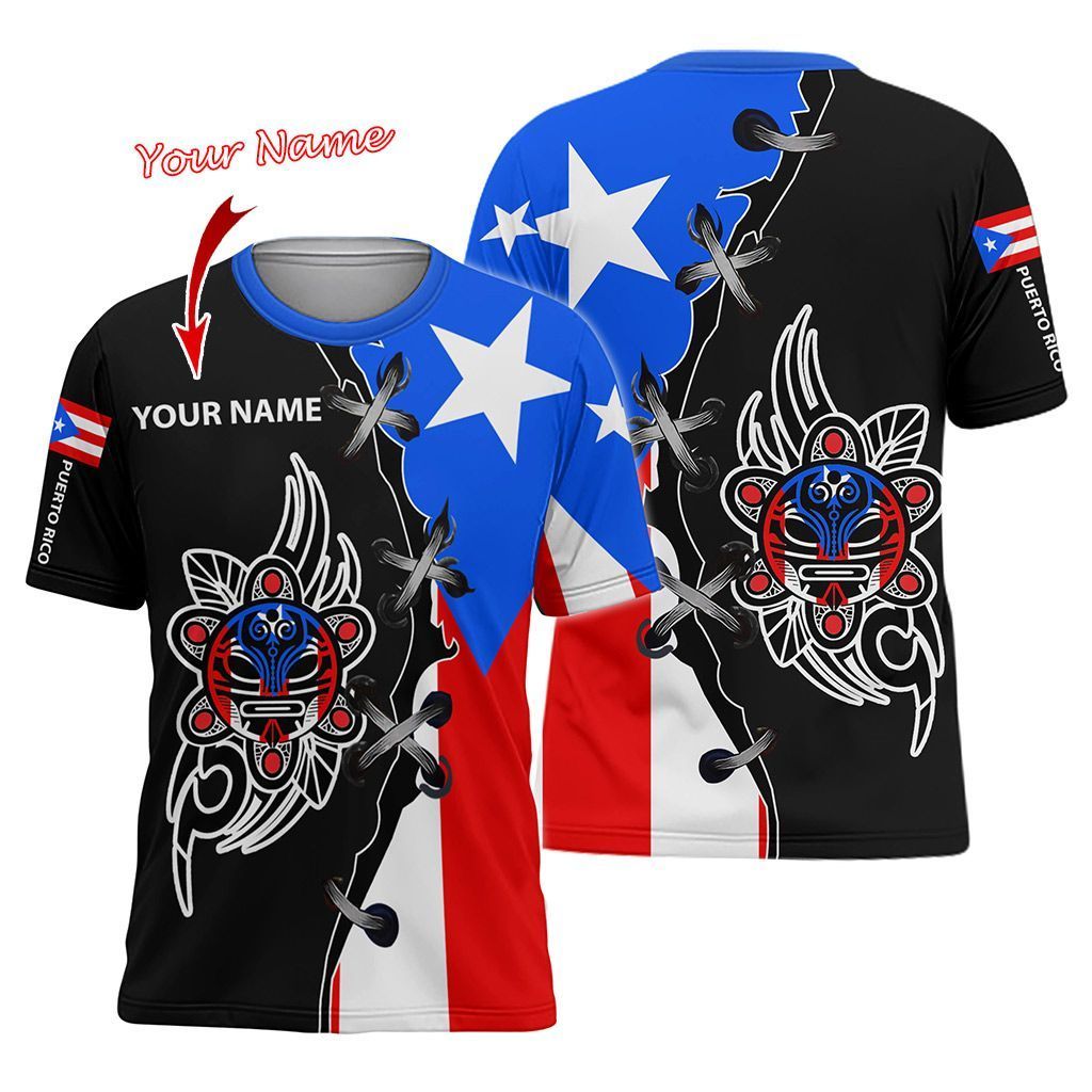 Puerto Rico Sol Taino Tribal Customize Name Shirts For Men And Women TQH20062203