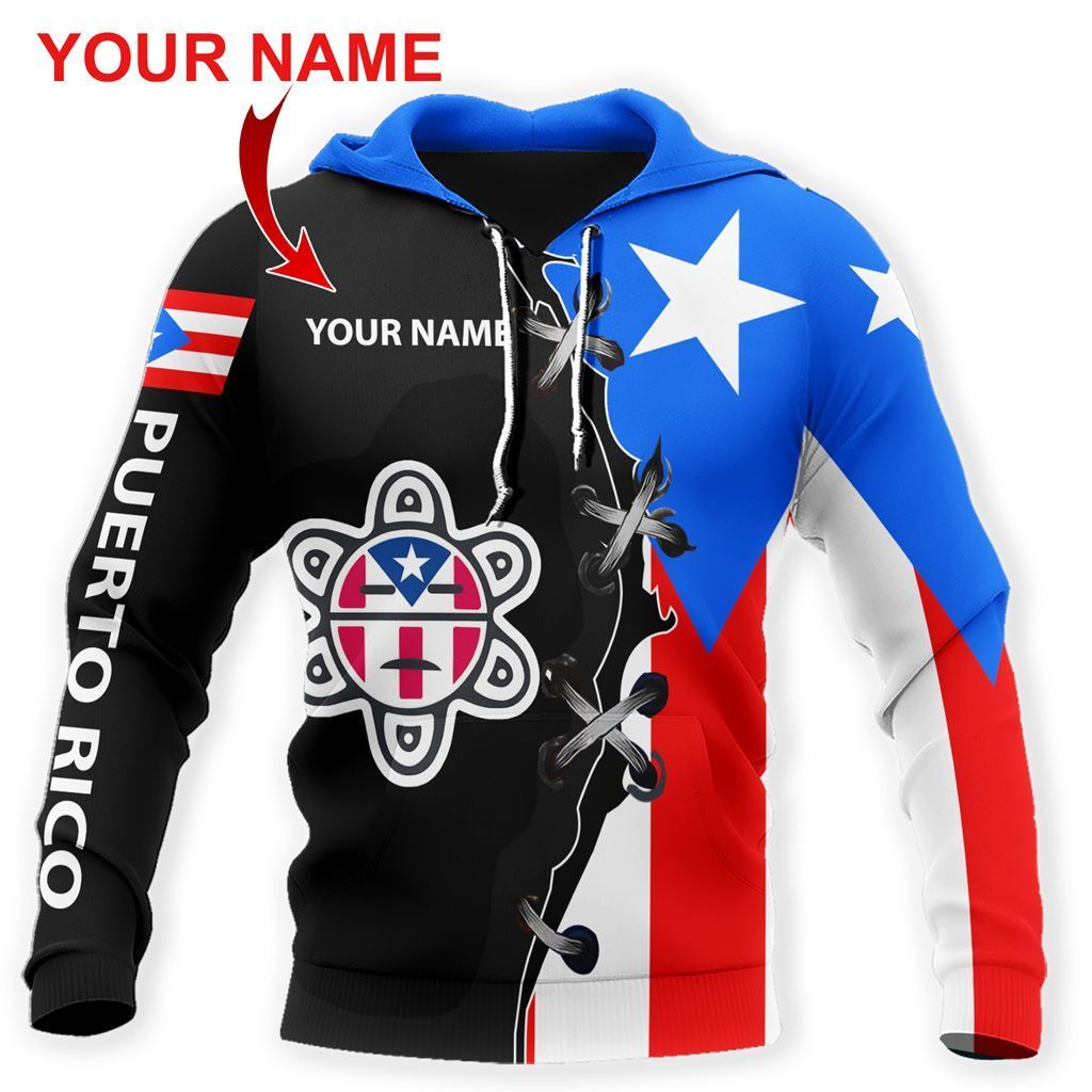 Puerto Rico Flag With Sol Taino Customize Name TQH20062205