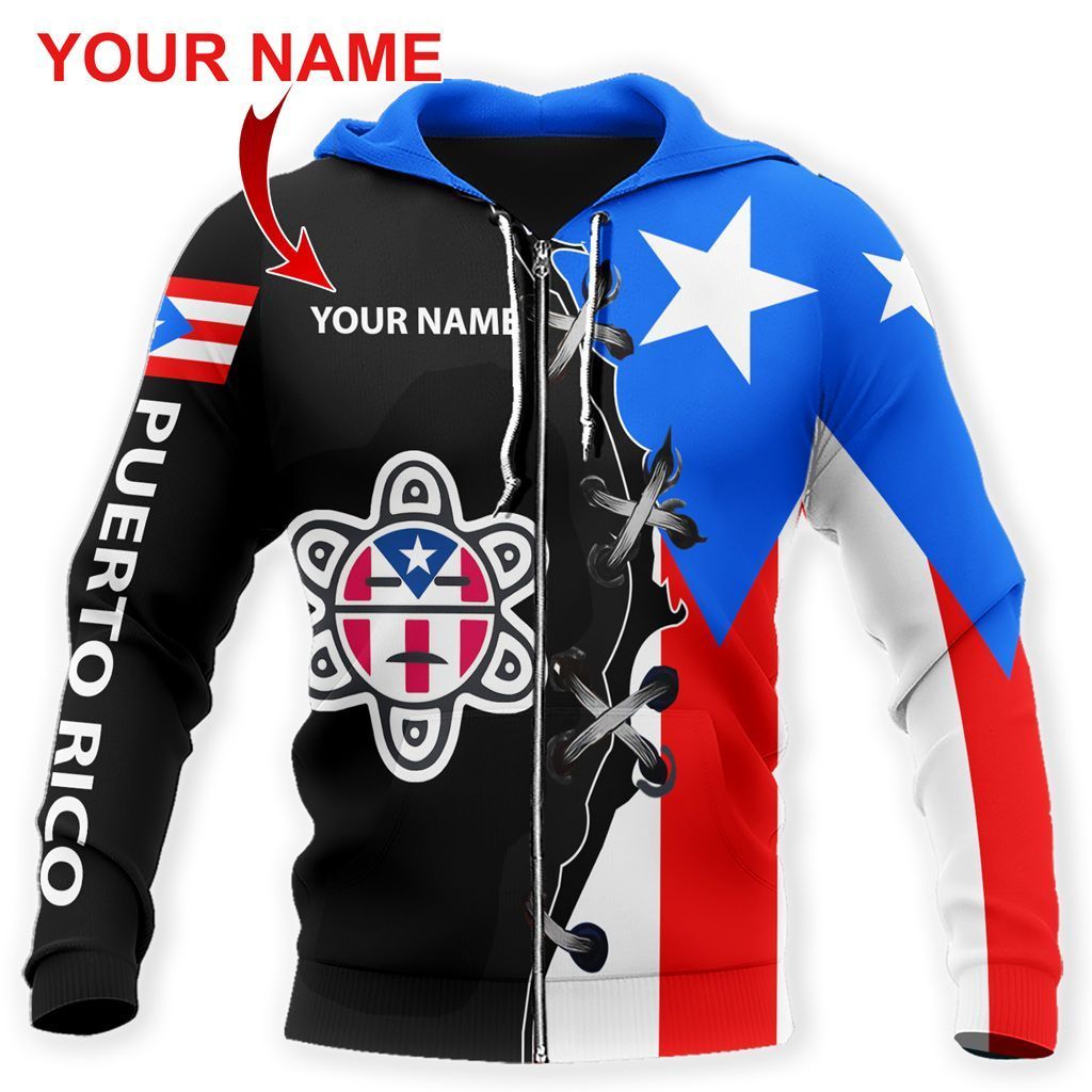 Puerto Rico Flag With Sol Taino Customize Name TQH20062205