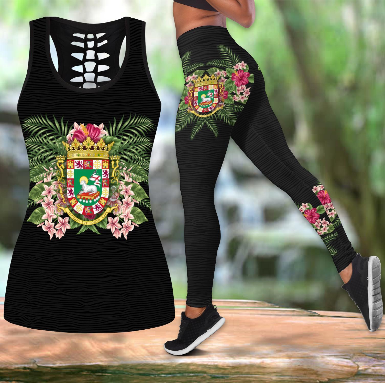 Puerto Rico Coat of Arms 3D All Over Print Combo Outfit TH20061603