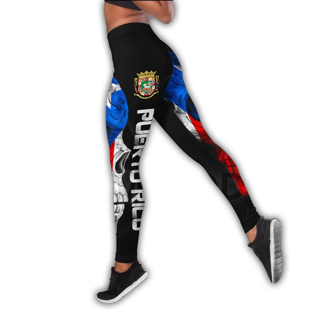 Puerto Rico Coat Of Arms With Skull Combo Outfit TH20061606
