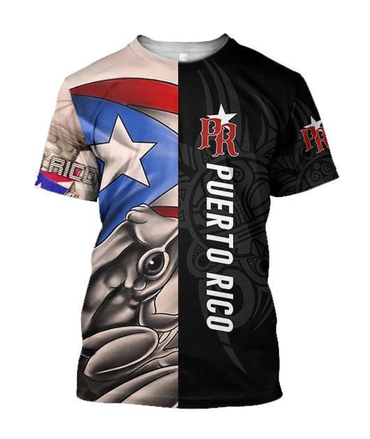 Puerto Rico Caribbean Frog With Black Color Shirts TH20061702S