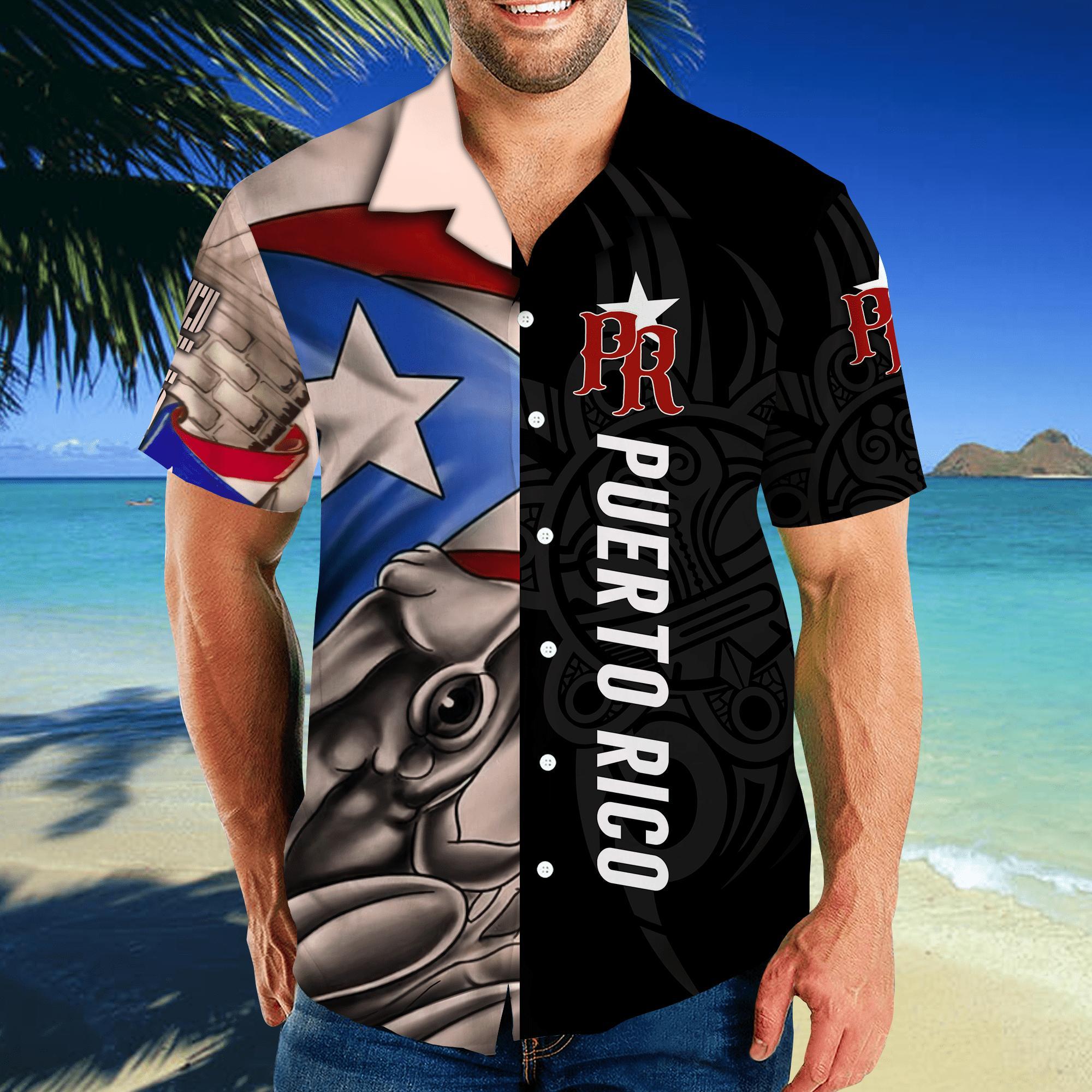 Puerto Rico Caribbean Frog Hawaii Shirts TH20061702
