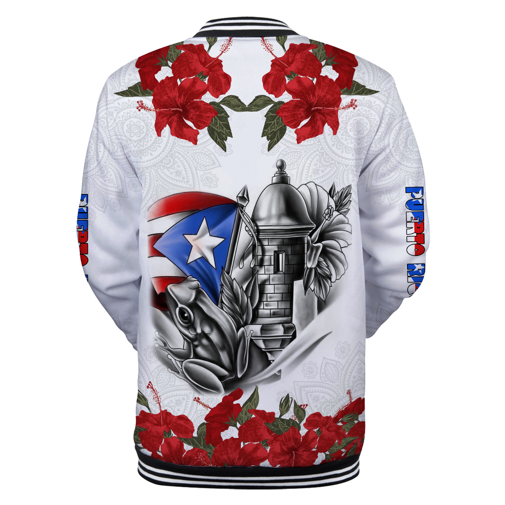 Maga Flower Puerto Rico Baseball jacket 3D All Over Printed Shirts MH24022104