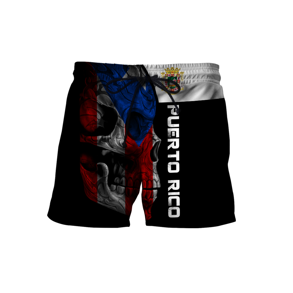 Puerto Rico Skulls With Coat Of Arms Lover Shirt TH20061606S