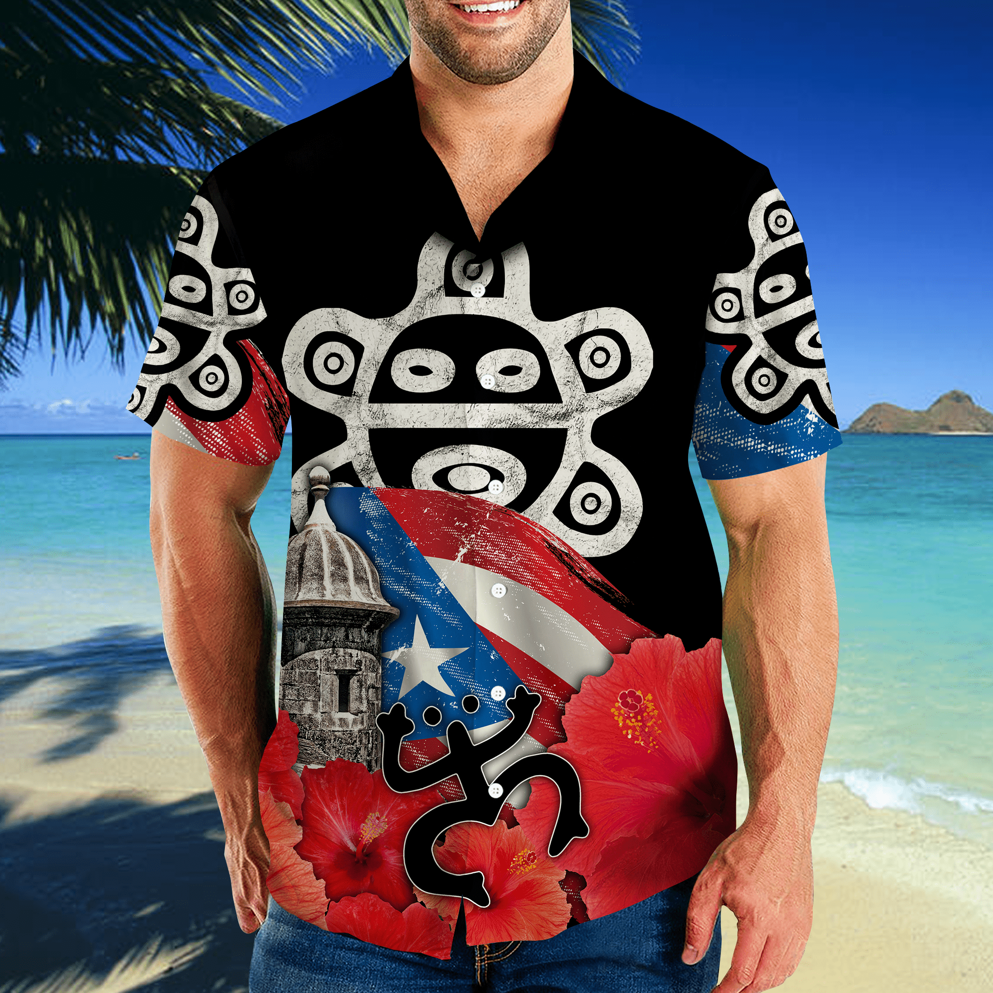 Puerto Rico Sol Taino Hawaii Shirts TH20061604S