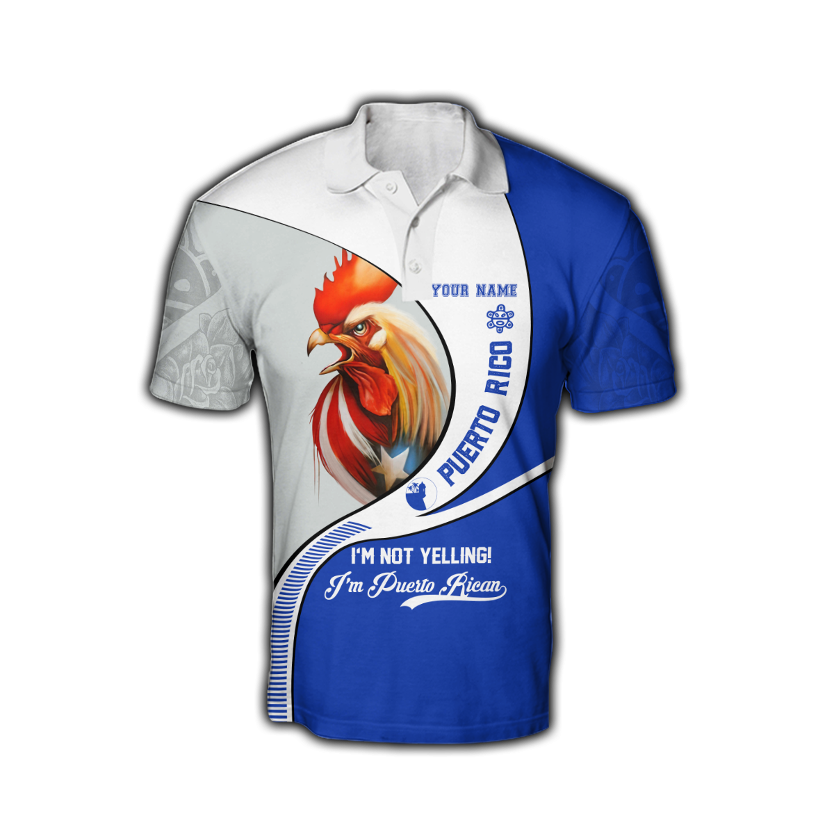 Custom Name Rooster Puerto Rico Hoodie For Men And Women MH12032102