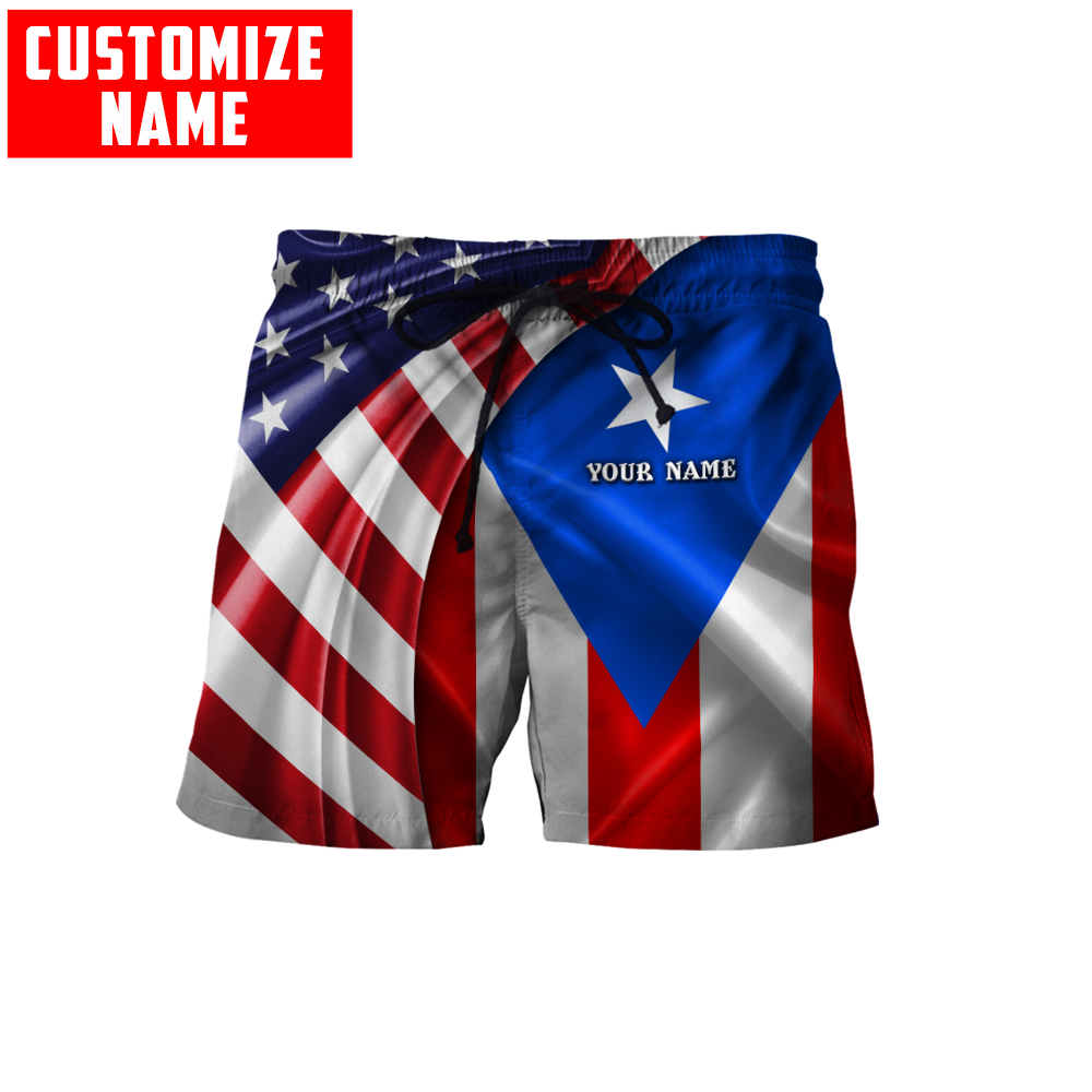 Customize Name Puerto Rico 3D All Over Printed Unisex Shirts
