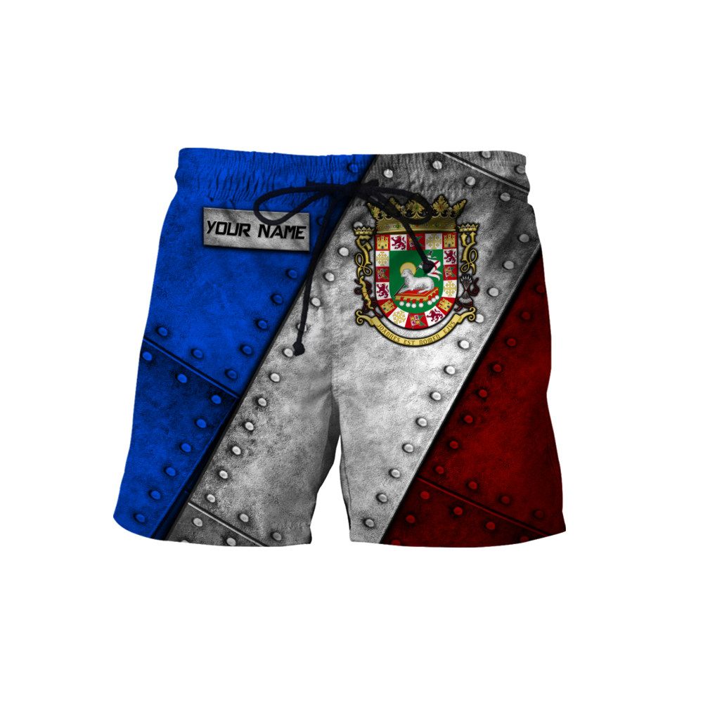 Customize Name Coat Of Arms Puerto Rico Soldier Hoodie For Men And Women
