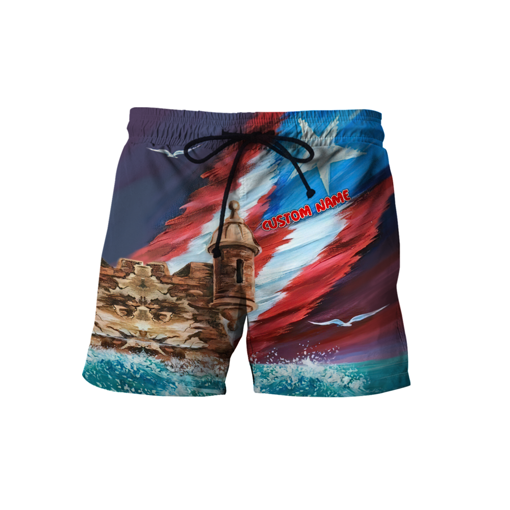 Custom Name Great Waves Puerto Rico Hoodie For Men And Women MH15032101