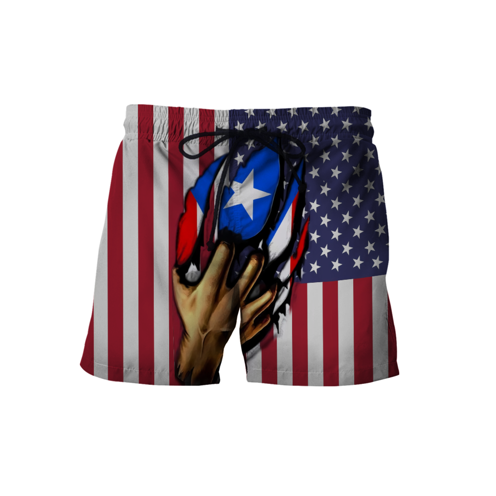 Puerto Rico And America Lover Shirts And Short TH20061701S