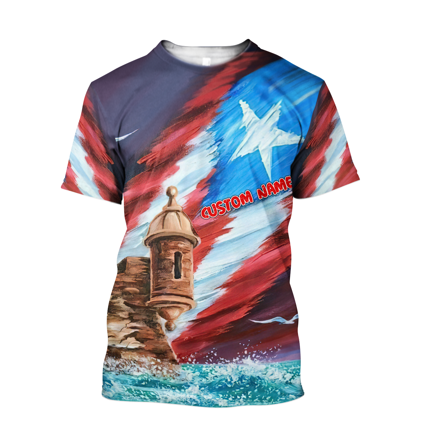 Custom Name Great Waves Puerto Rico Hoodie For Men And Women MH15032101
