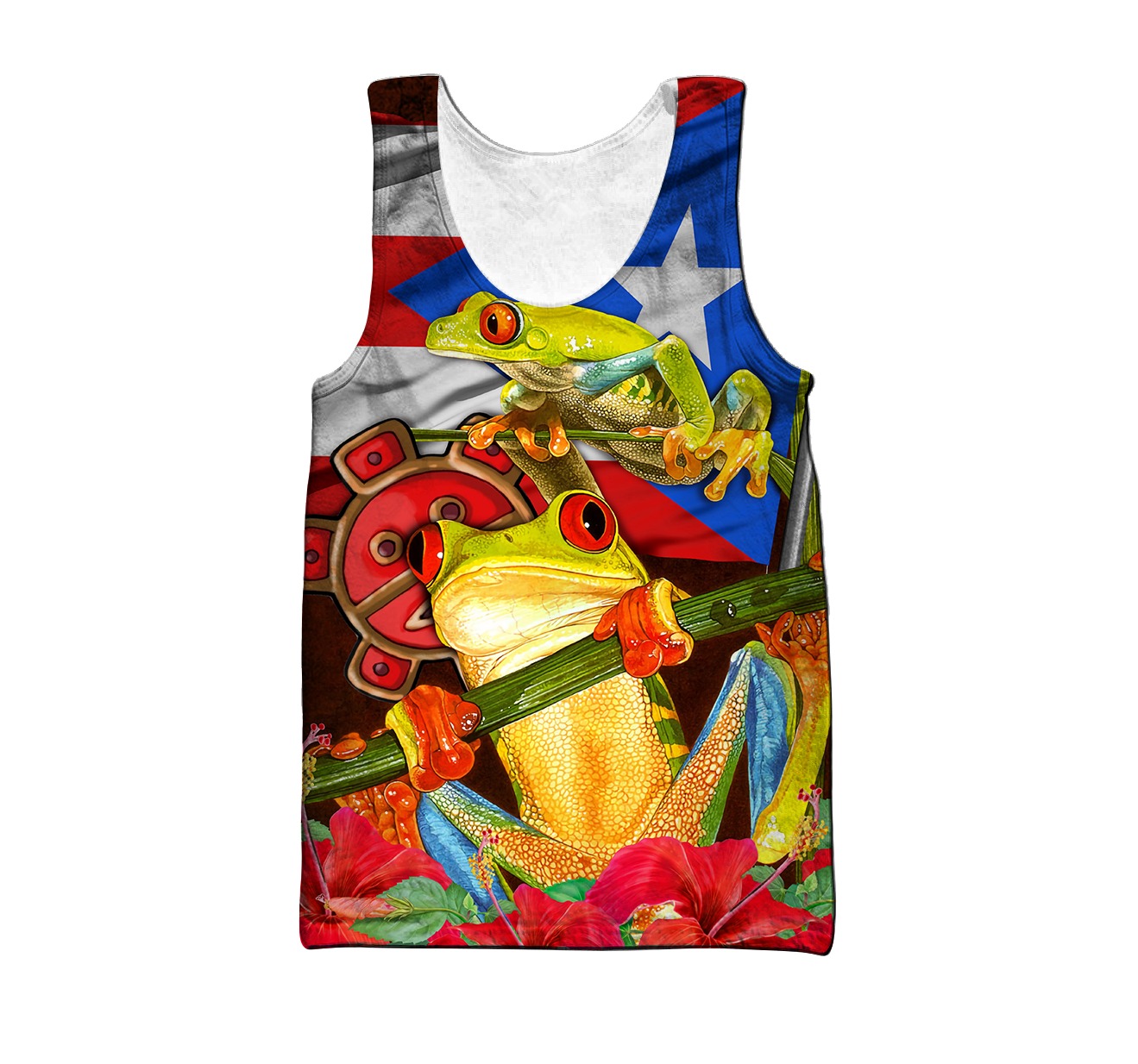 Puerto Rico Caribbean Frog With Maga Flower Combo Shirts QB06222002