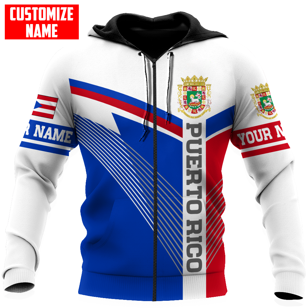 Customize Name Love For Puerto Rico 3D All Over Printed Unisex Shirts