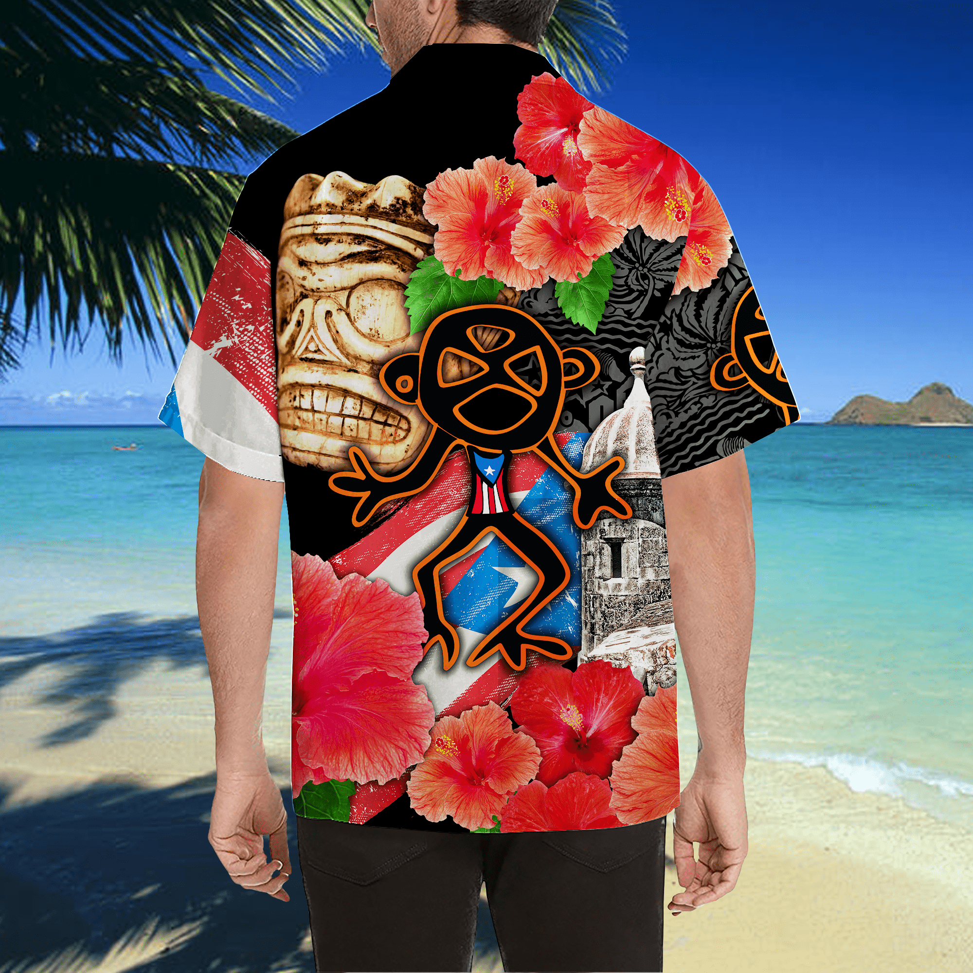 Puerto Rico Sol Taino With Maga Flower Hawaii Shirts JJ19062002