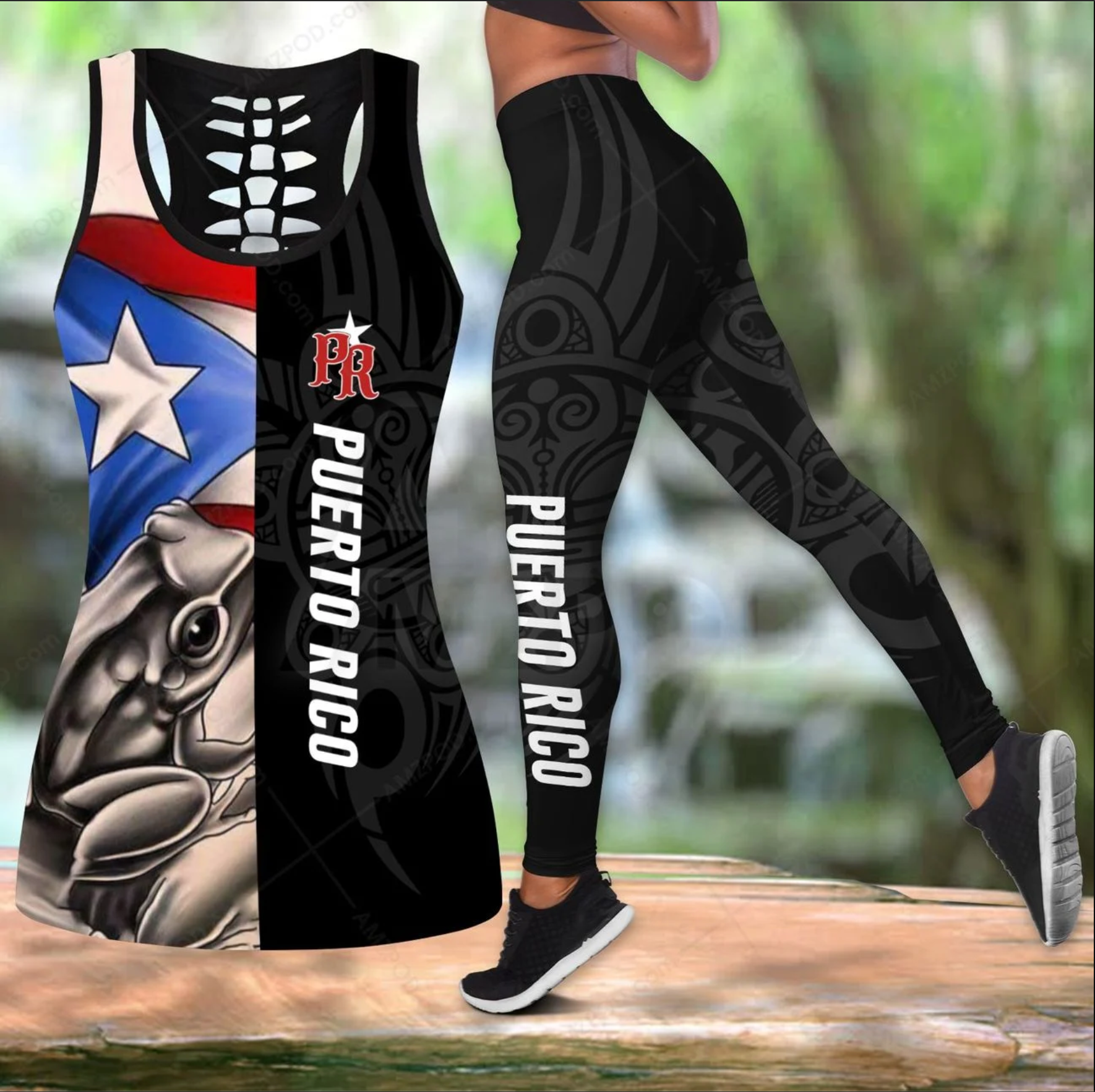 Puerto Rico Caribbean Frog With Black Color Combo Outfit TH20061702