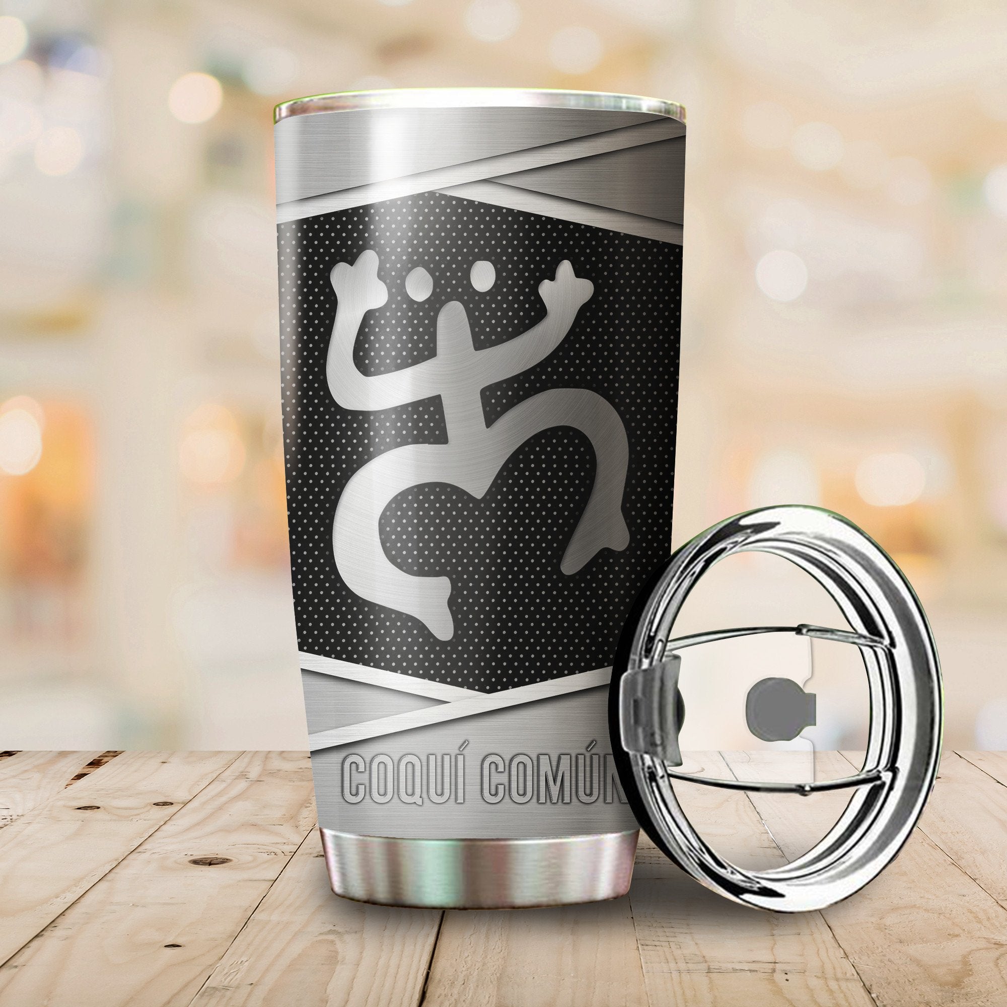 Customize Name Coqui Tattoo Puerto Rico Steel Tumbler MH06012004