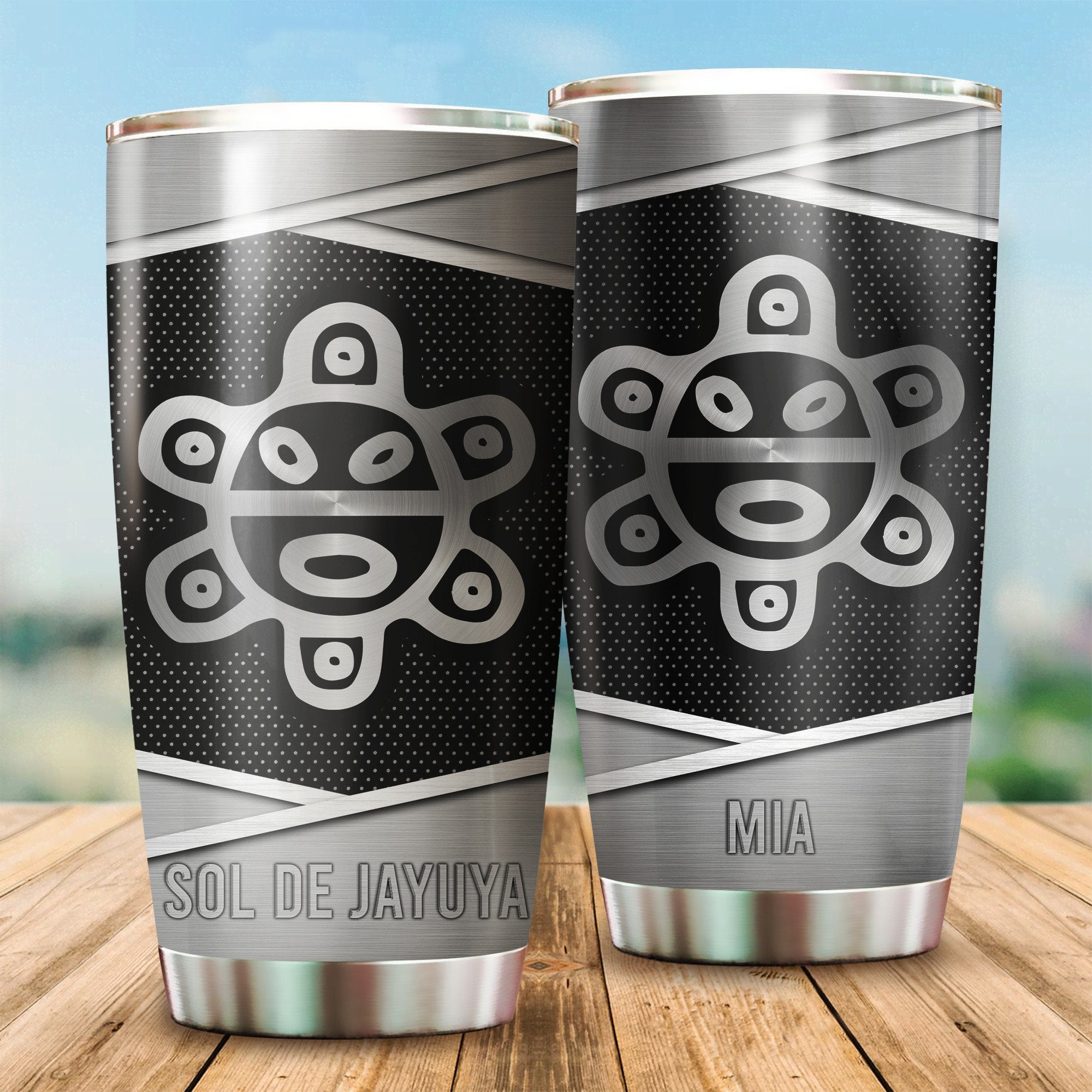 Customize Name Sol Taino Puerto Rico Steel Tumbler MH06012003